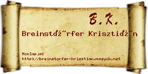 Breinstörfer Krisztián névjegykártya